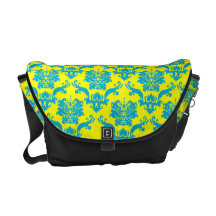 Damask Design Messenger Bag