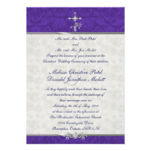 Damask Double Ceremony Wedding Invitation