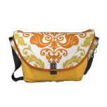 Damask Duo - Messenger Bag - Orange & Gold