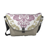 Damask Duo - Messenger Bag - Purple & Sage