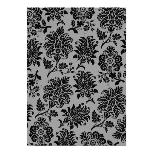 Damask Eiffel Tower Wedding Invitation