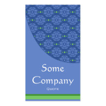 Damask Elegance Collection (Blue) Business Card Templates
