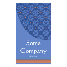 Damask Elegance Collection (Blue) Business Card Templates