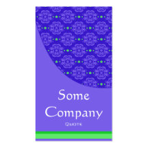 Damask Elegance Collection (Blue) Business Card