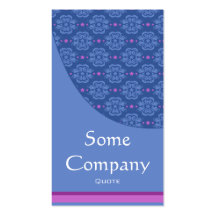 Damask Elegance Collection (Blue) Business Card Template