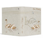 Damask Elegance Ivory Vinyl Binder