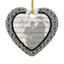 Damask Elegance Wedding Heart Ornament