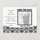 Damask Elegance Wedding Save The Date Postcard