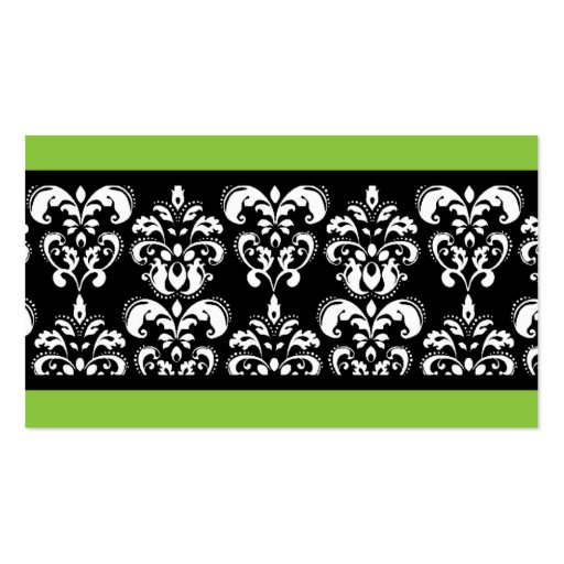 Damask Envy Enclosure Card Business Card (back side)