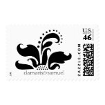 Damask Floral Logo Stamp