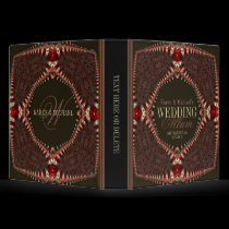 Damask Fractal Lace Wedding Album Binder binders