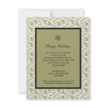 Damask Framed Holiday Party Invitation