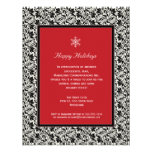 Damask Framed Holiday Party Invitation