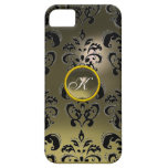 DAMASK GEM MONOGRAM grey iPhone 5 Case