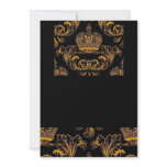 Damask Gold Emblem Custom Invitation