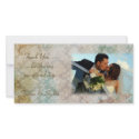 Damask Grunge Wedding Photo Card photo cards
