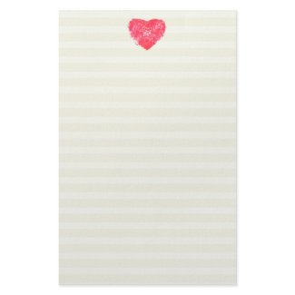 Damask Heart Lined Stationery / Writing Paper stationery