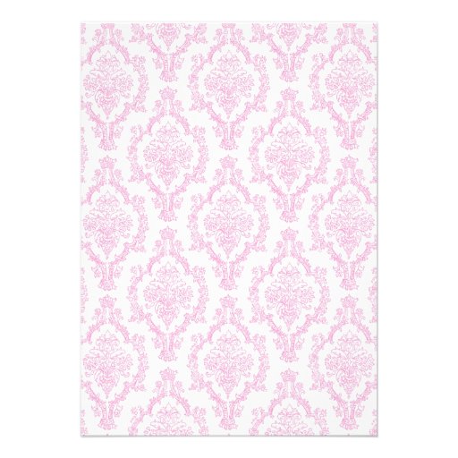 Damask High School Graduation Invite Pink & Gray