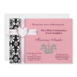 Damask Holy Communion Custom Invites