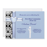 Damask Holy Communion Custom Invitations