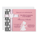Damask Holy Communion Personalized Invite