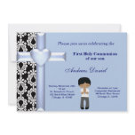 Damask Holy Communion Custom Invitations