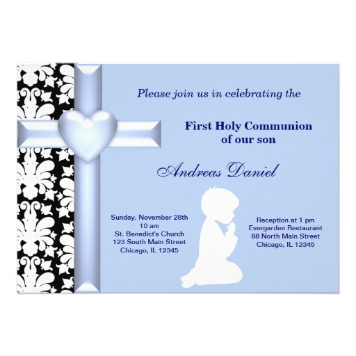 Damask Holy Communion Invite