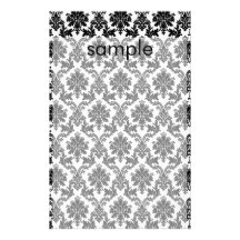 Damask home decor stationery design