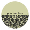 Damask In Black stickers
