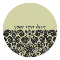 Damask In Black stickers