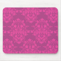 damask in pinks mouse pad mousepads