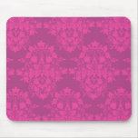 damask in pinks mouse pad mousepads