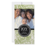 Damask "JOY TO THE WORLD" Holiday Photo Card