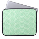 Damask "Kangaroo Paw" mint green laptop case Computer Sleeve
