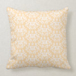 Damask "Kangaroo Paws" gold & cream pillow