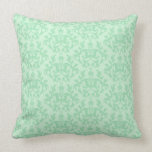 Damask "Kangaroo Paws" soft green pillow