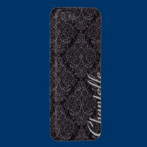 damask lace name monogram iphone 5 case black iphone cases
