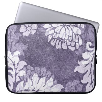 damask - lavender mist decorative laptop sleeve
