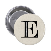 Damask Letter E - Black Pins