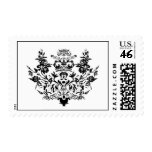 Damask Logo Black and White Stamp