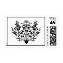 Damask Logo Black and White Stamp by tarilynquinn Damask Logo Black and White Stamp