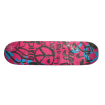 Damask  Magenta-Aqua, Grafitti skateboards
