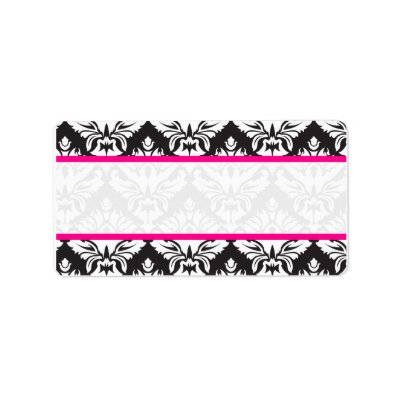 Damask Mailing Labels For Wedding Guests