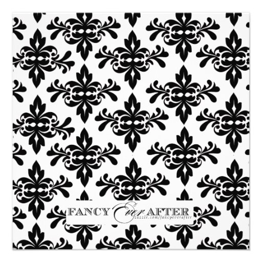 Damask Margarita Bridal Shower Custom Announcements