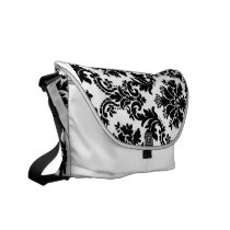 Damask Messenger Bag