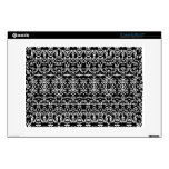Damask Modern Style Art Black White CurlyQ skins