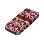 Damask Monogram iPhone 4 Casemate Red Black