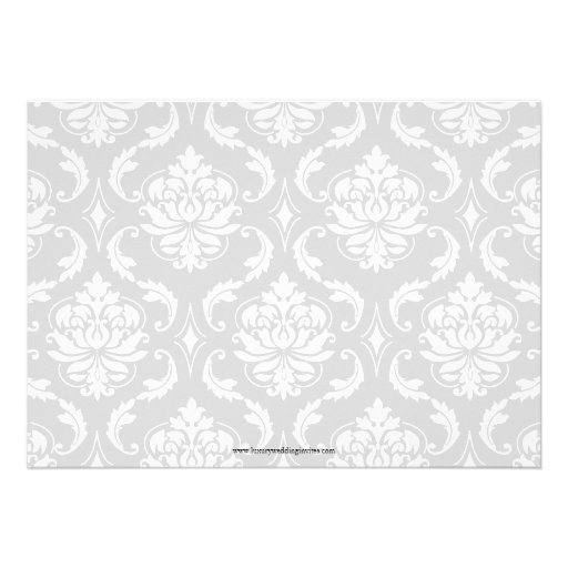 Damask Monogram Names Green Wedding Invitation