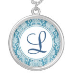 Damask Monogram Necklace