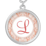 Damask Monogram Necklace